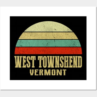 WEST TOWNSHEND VERMONT Vintage Retro Sunset Posters and Art